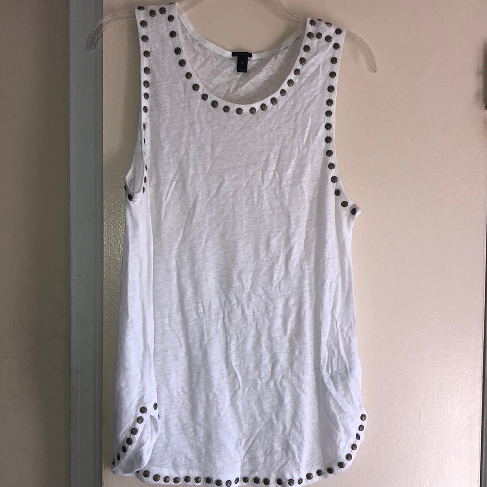 Tank top sheer like bronze buttons